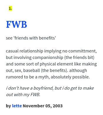 Looking For Fwb Meaning